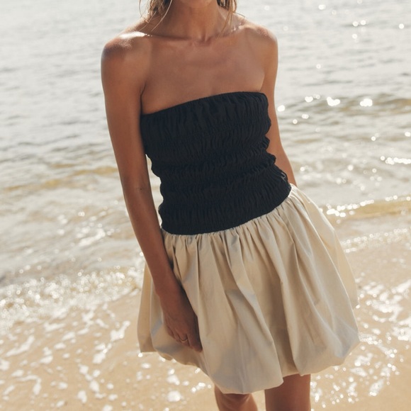 DISSH Stevie Black and Stone Mini Dress - Picture 1 of 10